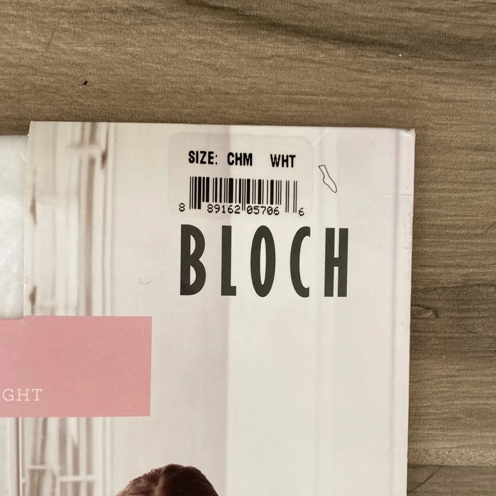 New Bloch Child M white Endurance Elite Footed Tights